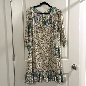 Roolee Midi Boho Patterned Dress